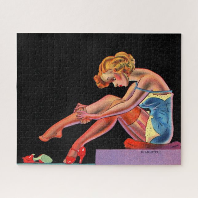 Puzzle début des années 1940 Jolie petite épinglette (Horizontal)