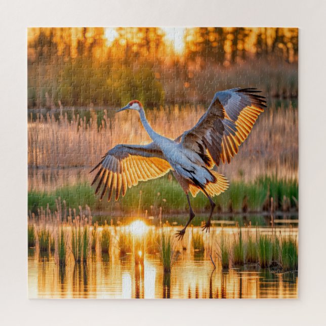 Puzzle Décollage de la grue de Sandhill (Vertical)