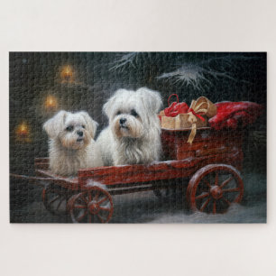 Puzzle Décor de Noël maltais Snowy Sleigh