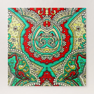 Puzzle Décor néon arabesque : style années 80.