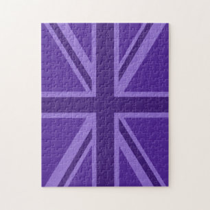 Puzzle Décor Union Jack Accent Violet