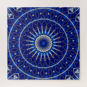 Puzzle décoratif bleu