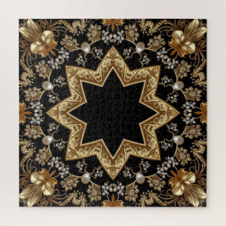 Puzzle décoratif en or