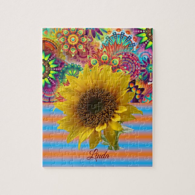 Puzzle décoratif tournesol (Vertical)