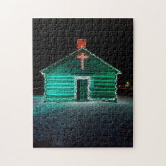Puzzle - Décoré avec lumières et croix - Noël