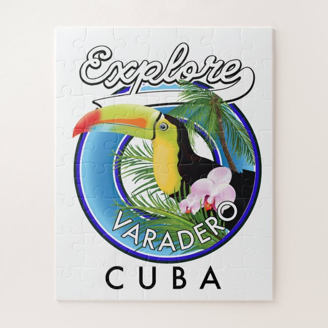 Puzzle Découvrez le logo de voyage de Varadero Cuba (Vertical)