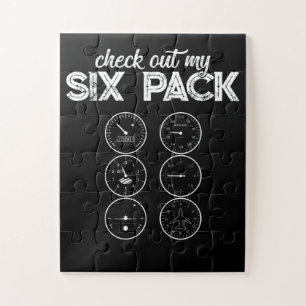 Puzzle Découvrez Mon Six Pack Pilote Aviation Drôle Gym F