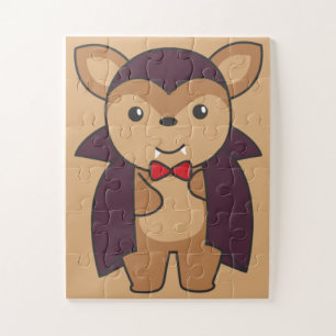 Puzzle Deer Halloween Cute Devil Vampire costume Jigsaw P