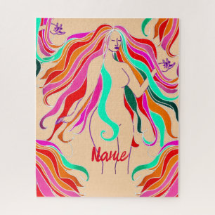 Puzzle Déesse aux cheveux longs multicolores Thunder_Cove