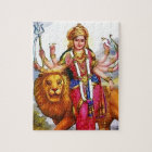 Déesse Durga avec la peinture de lion