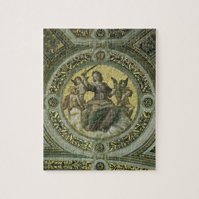 Puzzle Déesse romaine Justice avec les anges par Raphael (Vertical)