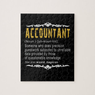 Puzzle Définition Funny du comptable Cadeau personnalisé