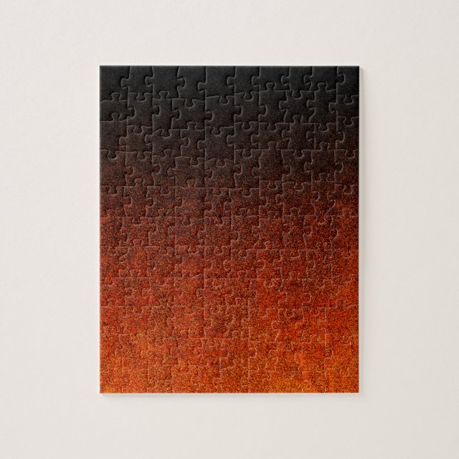 Puzzle Dégradé de Parties scintillant noire et orange tom (Vertical)
