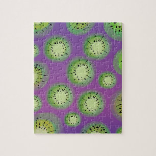 Puzzle Dégradé Moderne et Violet de Fruit de Kiwi