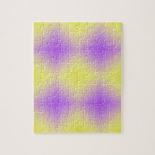 Puzzle Dégradé Motif de diamant jaune à violet