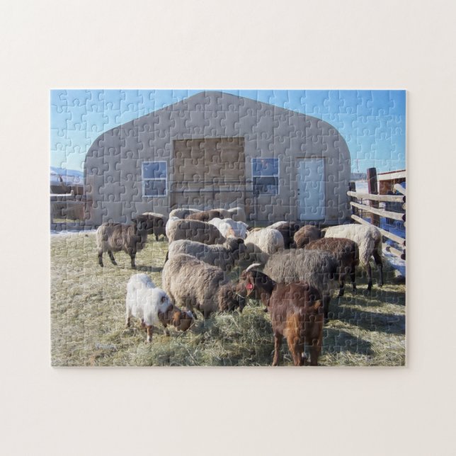 Puzzle Déjeuner de chèvres et de moutons (Horizontal)