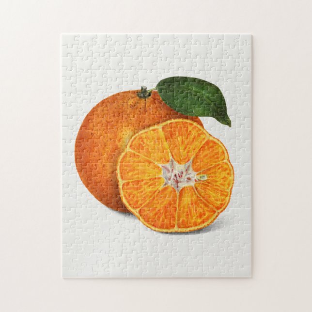 Puzzle Délicieuse peinture à la mandarine orange (Vertical)