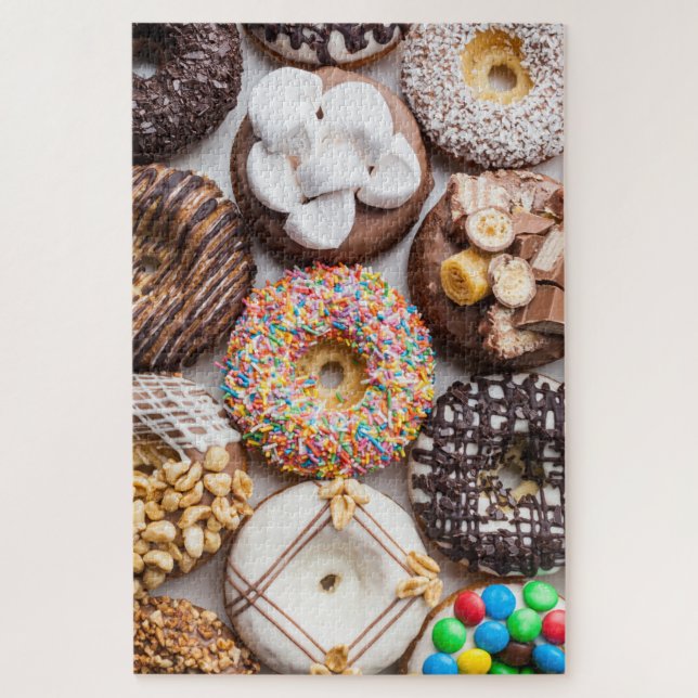 Puzzle Délicieux beignets sucrés et savoureux Traitements (Vertical)