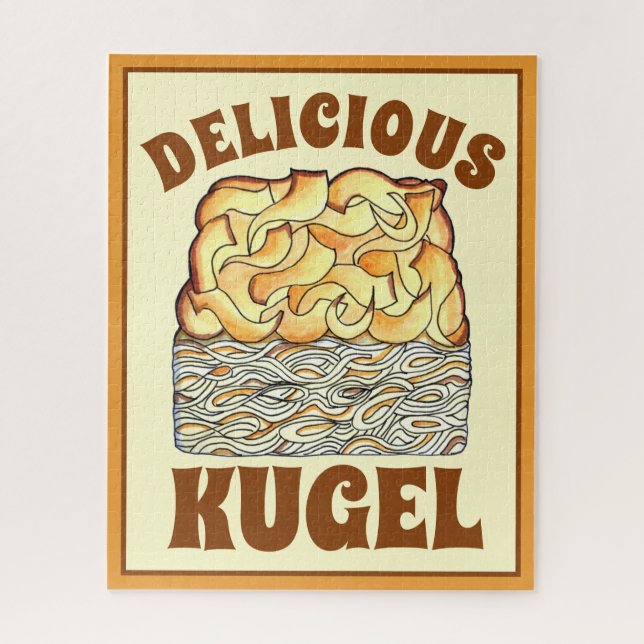 Puzzle Délicieux Kugel Juive Oeuf Noodle Casserole (Vertical)