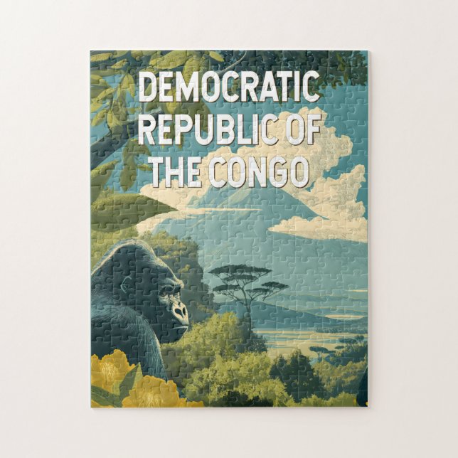 Puzzle Democratic Republic of the Congo Illustration (Vertical)