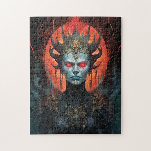 Puzzle Demon Queen Dark Goddess Imaginaire Art (Vertical)