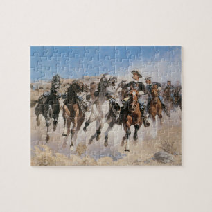 Puzzle Démonté par Frederic Remington, Vintage Cowboys