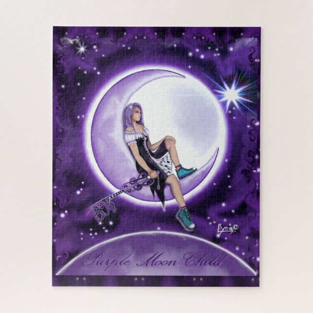 Puzzle d'enfant pourpre lune (Vertical)