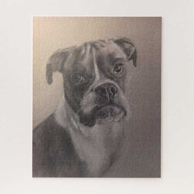 Puzzle denteux de chien de boxeur (Vertical)