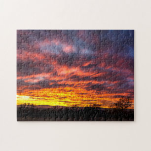 Puzzle denteux de coucher du soleil