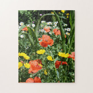 Puzzle denteux de jardin de fleur sauvage