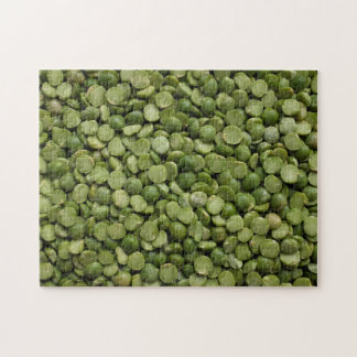 Puzzle denteux de pois fendu de vert