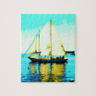 puzzle denteux de schooner de navigation