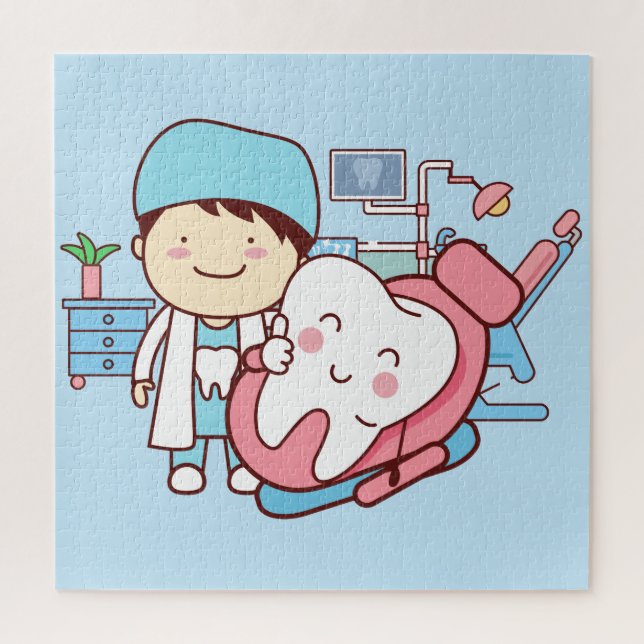 Puzzle dentiste Animé avec dent (Vertical)