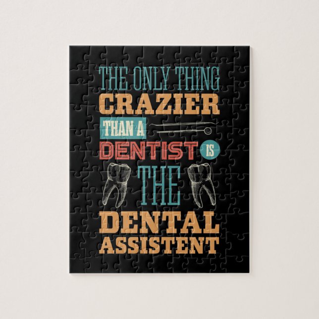 Puzzle dentiste-cadeau, hygiéniste dentaire adjoint (Vertical)