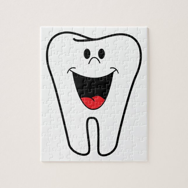 Puzzle Dents heureuses personnalisables pour votre (Vertical)