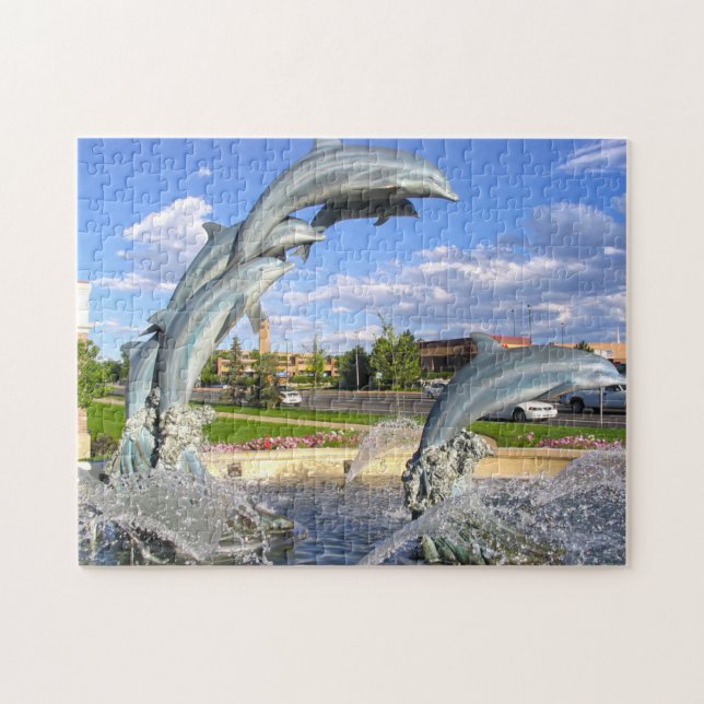 Puzzle Denver, Statue Dauphin Water. (Horizontal)