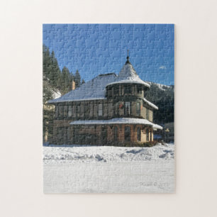 Puzzle Dépôt de train de Wallace Idaho en hiver