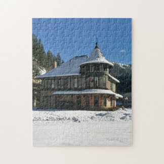 Puzzle Dépôt de train de Wallace Idaho en hiver