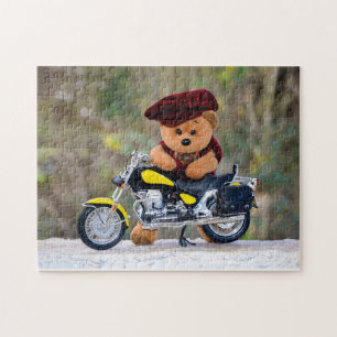 Puzzle Der Teddy Biker -