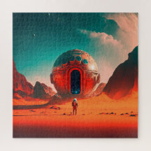 Des astronautes humains explorent une planète Alie