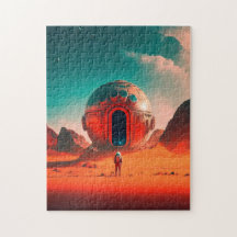 Des astronautes humains explorent une planète Alie