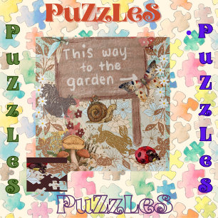 Puzzle Des critères de jardin signent ainsi le jardin
