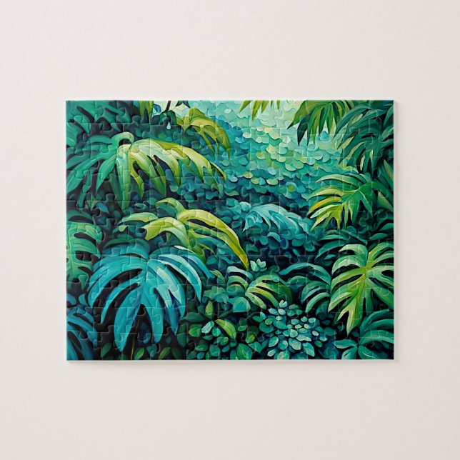 Puzzle des Feuilles tropicaux luxueux (Horizontal)