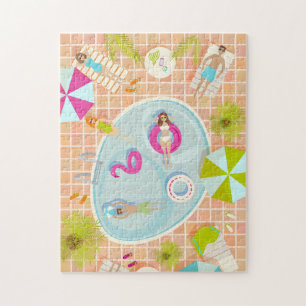 Puzzle Des filles et des garçons du bikini jouant au jeu 