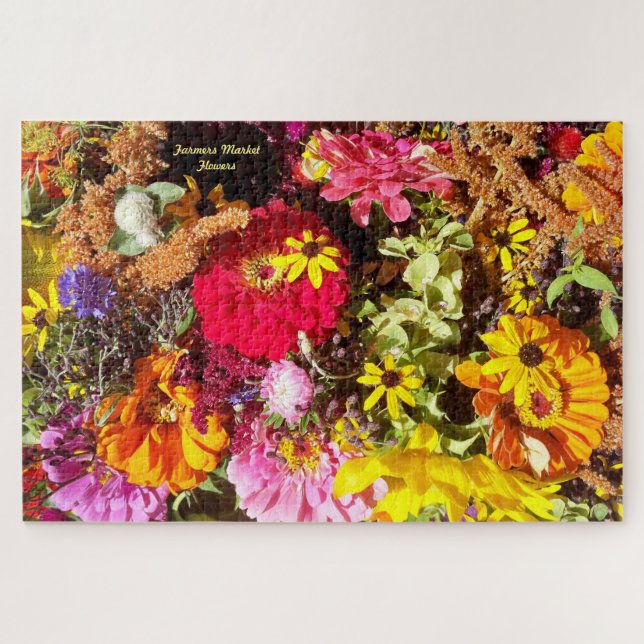 Puzzle des fleurs Personnaliser le cadeau difficil (Horizontal)