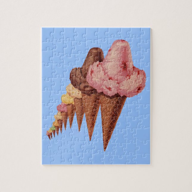 Puzzle des générations de cônes de crème glacée (Vertical)