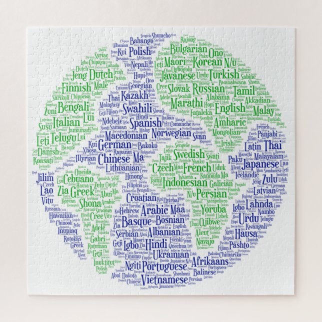 Puzzle des langues mondiales (Vertical)