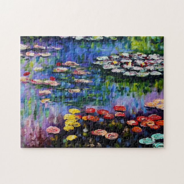 Puzzle des lentilles d'eau violette de Monet (Horizontal)