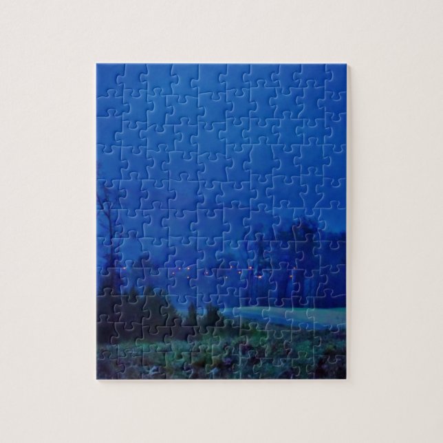 Puzzle Des lumières scintillantes dans un Blue Mountain M (Vertical)