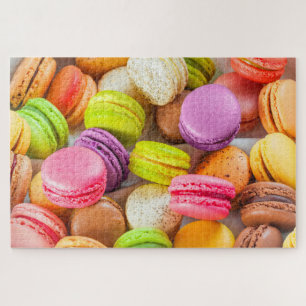 Puzzle Des macarons français colorés, une cuisine savoure